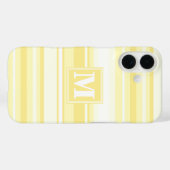 Monogramm gelbe Streifen Case-Mate iPhone Hülle (Rückseite (Horizontal))