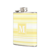 Monogramm gelbe Streifen Flachmann (Links)