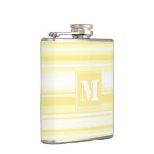 Monogramm gelbe Streifen Flachmann (Rechts)