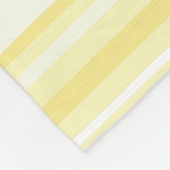 Monogramm gelbe Streifen Fleecedecke (Ecke)