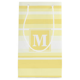 Monogramm gelbe Streifen Kleine Geschenktüte