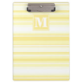 Monogramm gelbe Streifen Klemmbrett (Vorderseite)