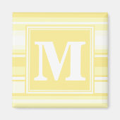 Monogramm gelbe Streifen Magnet (Vorne)