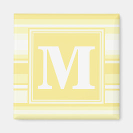 Monogramm gelbe Streifen Magnet