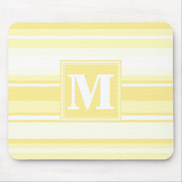 Monogramm gelbe Streifen Mousepad