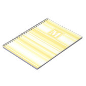Monogramm gelbe Streifen Notizblock (Linke Seite)