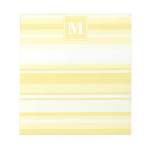 Monogramm gelbe Streifen Notizblock