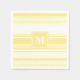 Monogramm gelbe Streifen Serviette