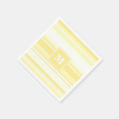 Monogramm gelbe Streifen Serviette (Ecke)
