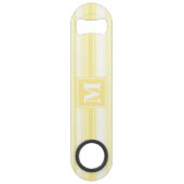 Monogramm gelbe Streifen Speedflaschenöffner (Vorderseite)