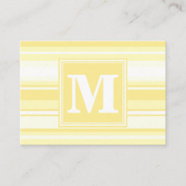 Monogramm gelbe Streifen Visitenkarte