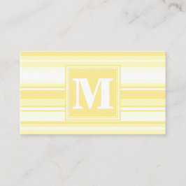 Monogramm gelbe Streifen Visitenkarte