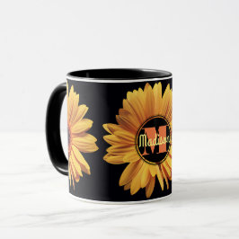 Monogramm-gelbe Tasse