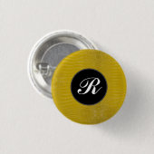 Monogramm Gelber Alligator Hautstruktur Button (Vorne & Hinten)