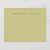 Monogramm Gelbes Foto mit blühenden Blüten (Rückseite)