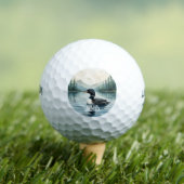 Monogramm Gemeiner Säger Vogel Natur Tier Golfball (Insitu T-Shirt)