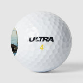 Monogramm Gemeinsamer Säger Vogel Wasservögel Golfball (Logo)