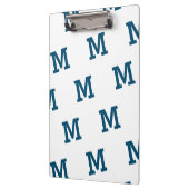 Monogramm Gemustert Klemmbrett (Links)