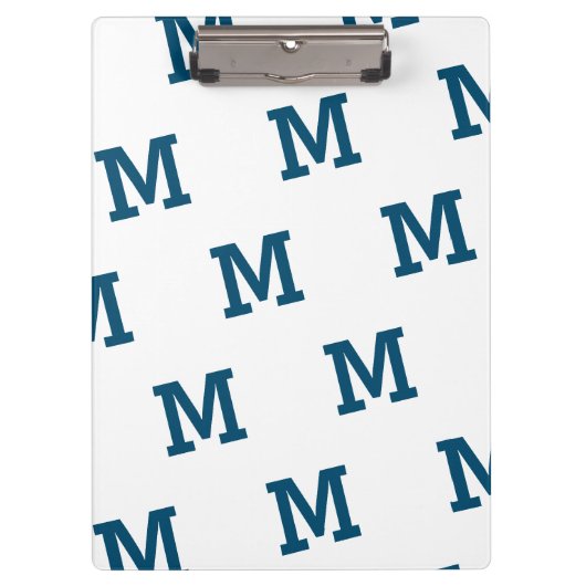 Monogramm Gemustert Klemmbrett (Vorderseite)