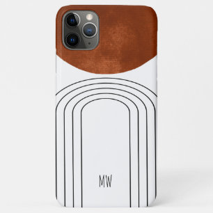 Monogramm geometrischer Stil Mitte des 20. Jahrhun Case-Mate iPhone Hülle
