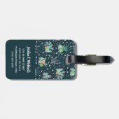 Monogramm| geometrisches Succulents-Muster Gepäckanhänger (Rückseite horizontal)