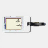 Monogramm Gepäck Tag Name Adresse Telefon Gepäckanhänger (Rückseite horizontal)