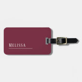 Monogramm Gepäckanhänger (Vorderseite horizontal)