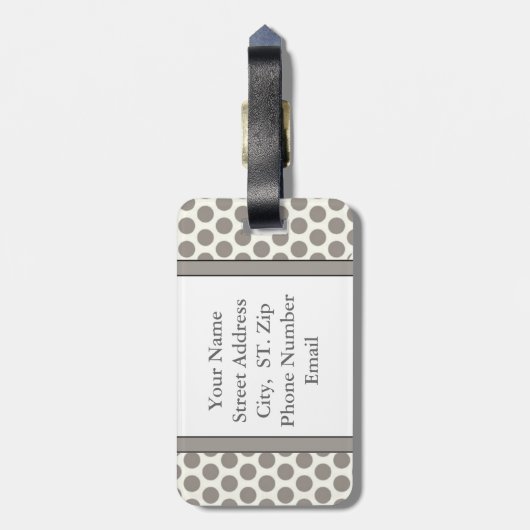 Monogramm Gepäckanhänger (Rückseite vertikal)