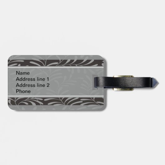 Monogramm Gepäckanhänger (Rückseite horizontal)