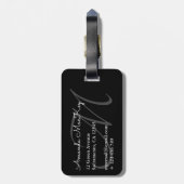 Monogramm Gepäckanhänger (Rückseite vertikal)