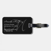 Monogramm Gepäckanhänger (Rückseite horizontal)