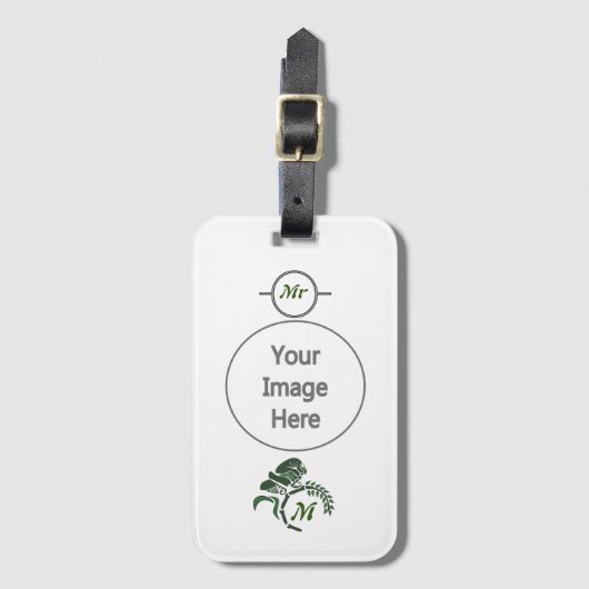 Monogramm Gepäckanhänger (Vorderseite Vertikal)