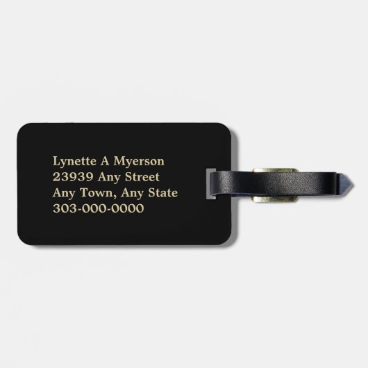 Monogramm Gepäckanhänger (Rückseite horizontal)