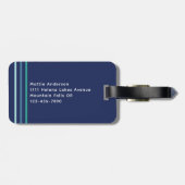 Monogramm Gepäckanhänger (Rückseite horizontal)