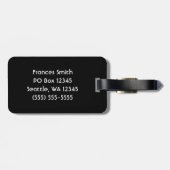 Monogramm Gepäckanhänger (Rückseite horizontal)