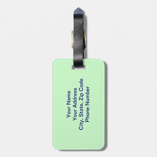 Monogramm-Gepäckanhänger Gepäckanhänger (Rückseite vertikal)