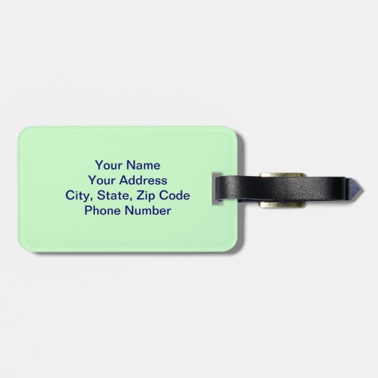 Monogramm-Gepäckanhänger Gepäckanhänger (Rückseite horizontal)