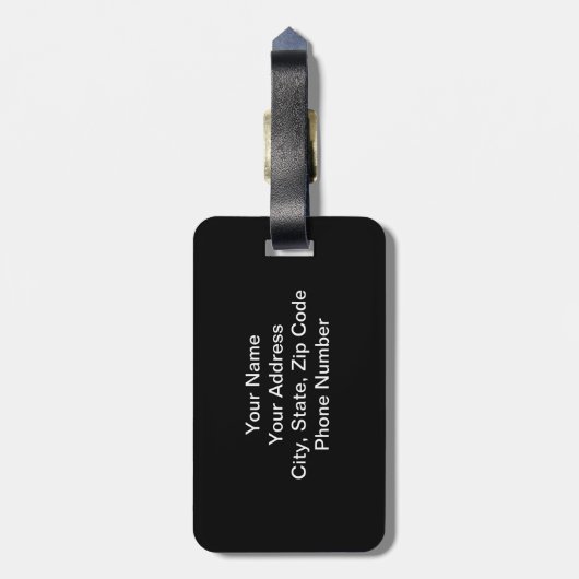 Monogramm-Gepäckanhänger Gepäckanhänger (Rückseite vertikal)