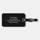 Monogramm-Gepäckanhänger Gepäckanhänger (Rückseite horizontal)