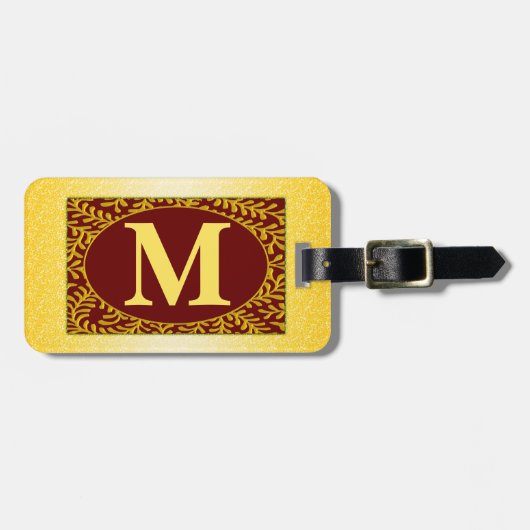 Monogramm-Gepäckanhänger Gepäckanhänger (Vorderseite horizontal)