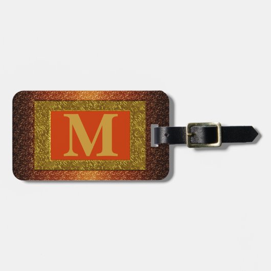 Monogramm-Gepäckanhänger Gepäckanhänger (Vorderseite horizontal)