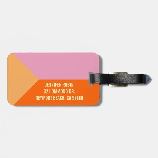 Monogramm-Gepäckanhänger Gepäckanhänger (Rückseite horizontal)