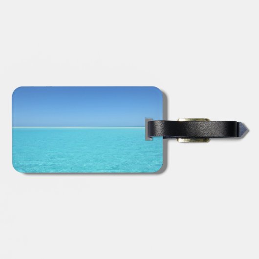 Monogramm-Gepäckmarke für das Tropical Beach Trave Gepäckanhänger (Rückseite horizontal)