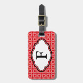 Monogramm Gepäckmarke - O's - Rot Gepäckanhänger (Vorderseite vertikal)