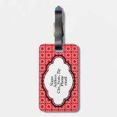 Monogramm Gepäckmarke - O's - Rot Gepäckanhänger (Rückseite vertikal)