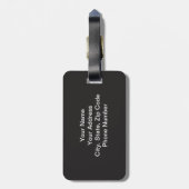 Monogramm-Gepäckträger Gepäckanhänger (Rückseite vertikal)