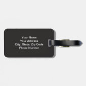 Monogramm-Gepäckträger Gepäckanhänger (Rückseite horizontal)