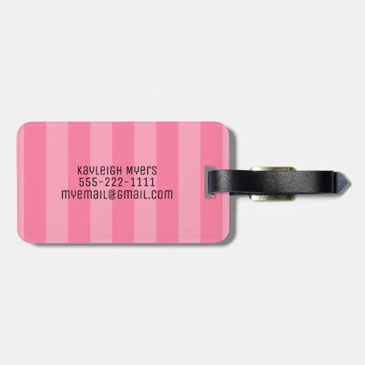 Monogramm-Gepäckträger Gepäckanhänger (Rückseite horizontal)