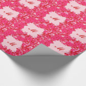 Monogramm gerahmt mit Blume - Fuchsien und rosa Geschenkpapier (Ecke)