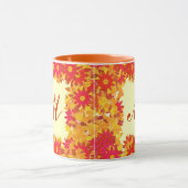 Monogramm gerahmt mit Blume - rot und gold Tasse (Zentrum)